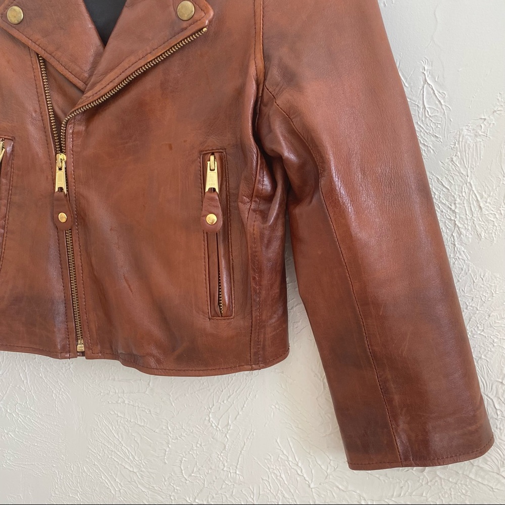 the sway crop leather Moto jacket • xs - Picture 14 of 16